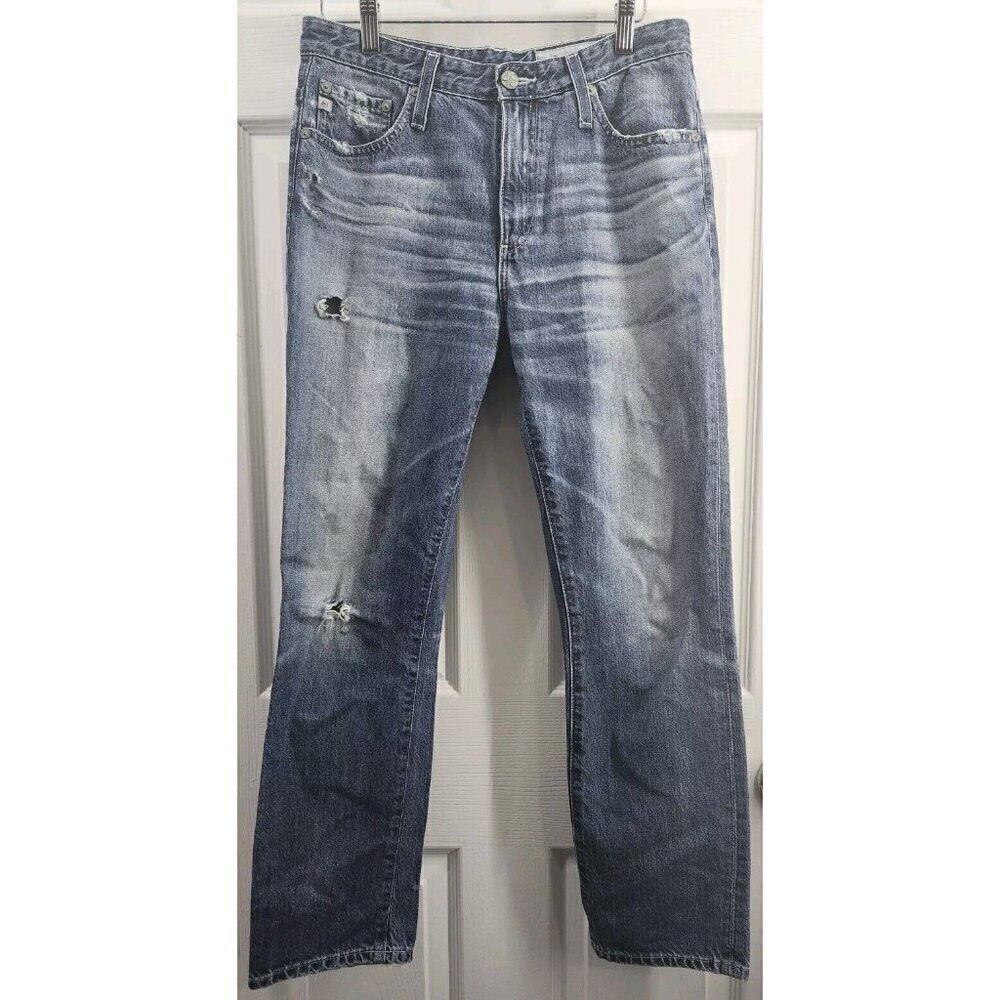 Adriano Goldschmied Isabelle High-Rise Straight Crop Distressed 27